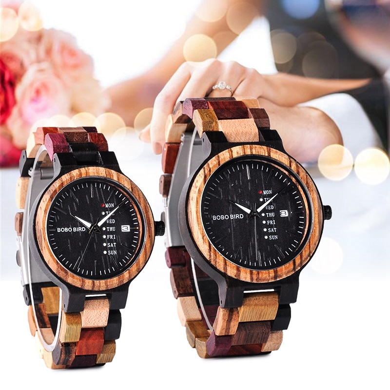 Wooden Watch Lover Colorful Wooden Band for Couples